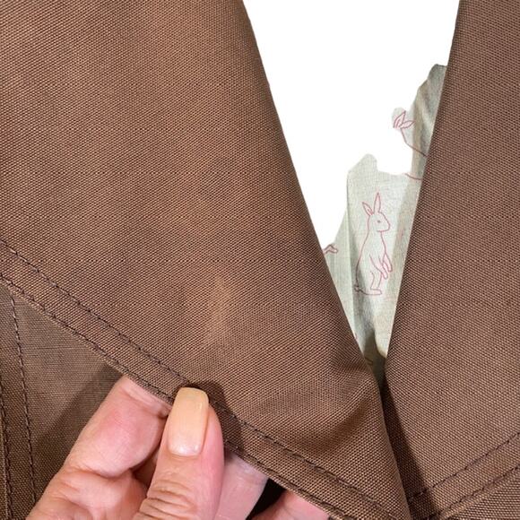 Talula Babaton Brown Cotton Collared Jacket Women Sz XS - Picture 7 of 10